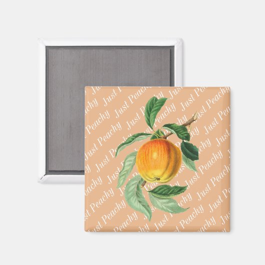Nur Peachy Peach Fruit Magnet (Vorderseite/Rückseite)