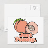 Nur Peachy Peach Postkarte (Vorne/Hinten)