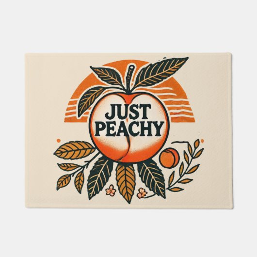 Nur Peachy Pfirsiche Fußmatte (Vorderseite)