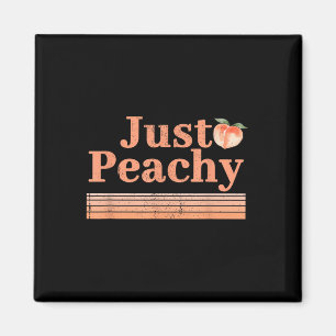 Nur Peachy Summer Fruit Retro Graphic Magnet