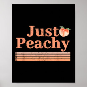 Nur Peachy Summer Fruit Retro Graphic Poster