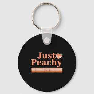 Nur Peachy Summer Fruit Retro Graphic Schlüsselanhänger