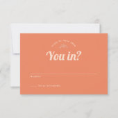 Nur Peachy Wedding RSVP Cards (Vorderseite)