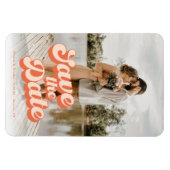 Nur Peachy Wedding speichern das Datum Magnet (Horizontal)