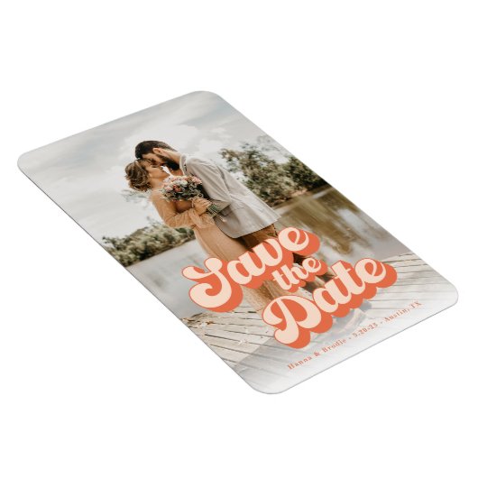 Nur Peachy Wedding speichern das Datum Magnet (Rechte Seite)