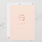 Nur Peachy Wedding speichern das Datum Save The Date (Rückseite)