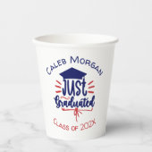 Nur Personalisiert abgestuft Rot & Blau Pappbecher (Vorderseite)