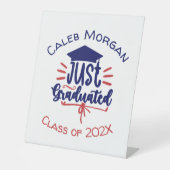 Nur Personalisiert abgestuft Rot & Blau Sockelschild (Vorderseite)