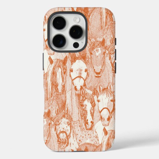 nur Pferde orange halb Perle Case-Mate iPhone Hülle (Rückseite)