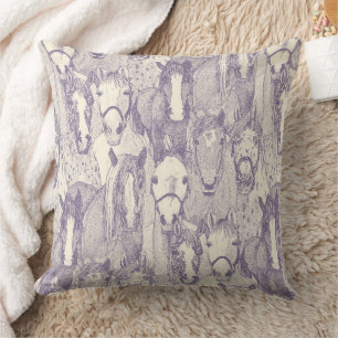 nur Pferde violet pearl Kissen