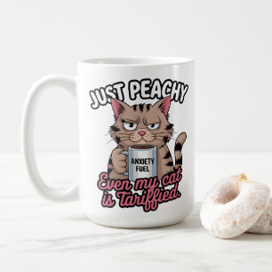 Nur Pfirsich-Angst-Katze-Kaffee-Liebhaber-Geschenk Kaffeetasse
