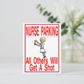 Nur Pflegeparkplätze Postkarte (Stehend Vorderseite)