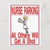 Nur Pflegeparkplätze Postkarte (Vorderseite)