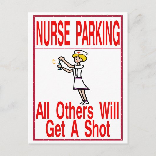 Nur Pflegeparkplätze Postkarte (Vorderseite)