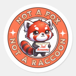 Nur Phantastisch Red Panda Runder Aufkleber