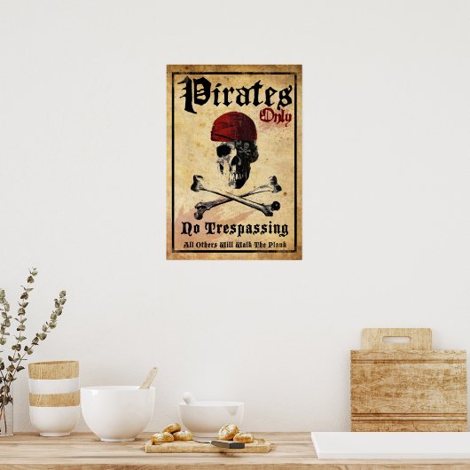Nur Piraten Poster (Küche)