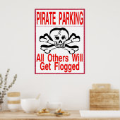 Nur Piratenparkplatz Poster (Küche)