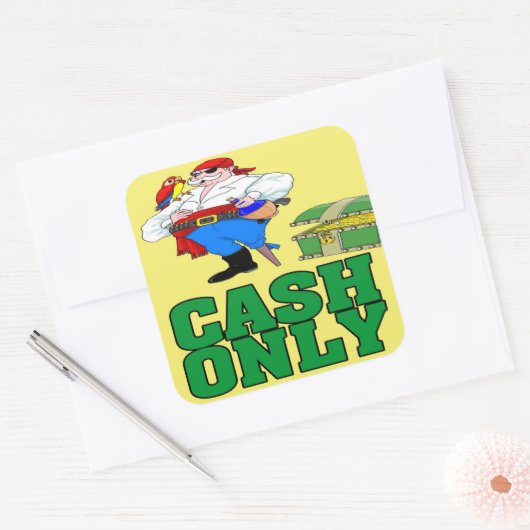 Nur Piratenzeichen Quadratischer Aufkleber (Umschlag)