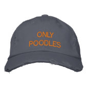 NUR POODLES BESTICKTE KAPPE (Vorderseite)
