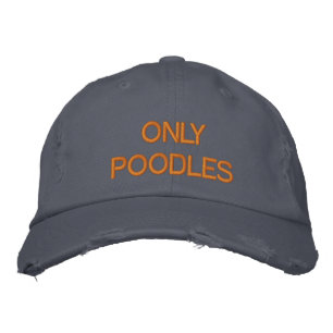 NUR POODLES BESTICKTE KAPPE