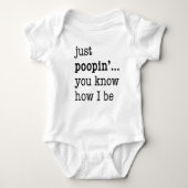 "Nur Poopin..." Unglaublich witzig Baby-Bodysuit Baby Strampler (Vorderseite)