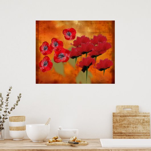 Nur Poppies Poster (Küche)