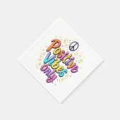 Nur positive Bilder - farbenfrohe, anregende Gesta Serviette (Ecke)