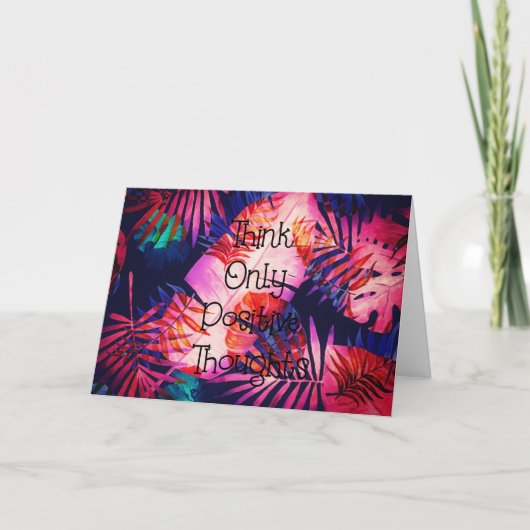 Nur positive Gedanken denken Karte (Vorderseite)