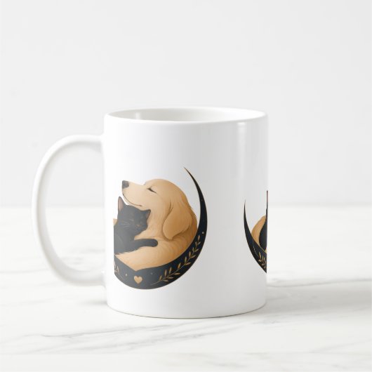 Nur positive Pfoten Stimmung Tasse (Links)