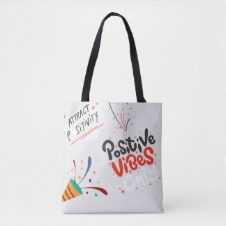 nur positive Schwingungen anziehen Tasche
