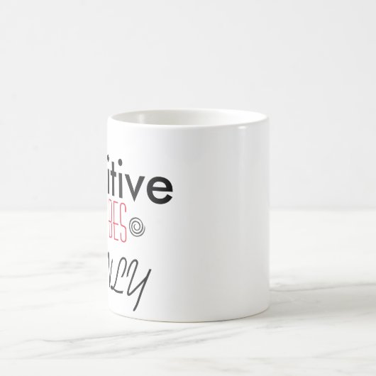 Nur positive Schwingungen Kaffeetasse (Mittel)