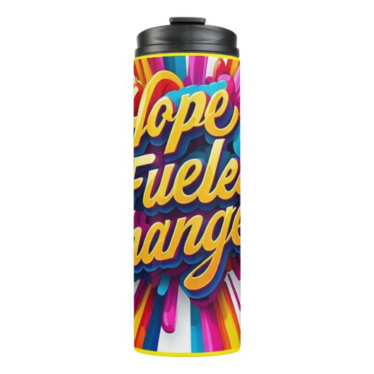 "Nur positive Songs" Thermosbecher (Vorderseite)