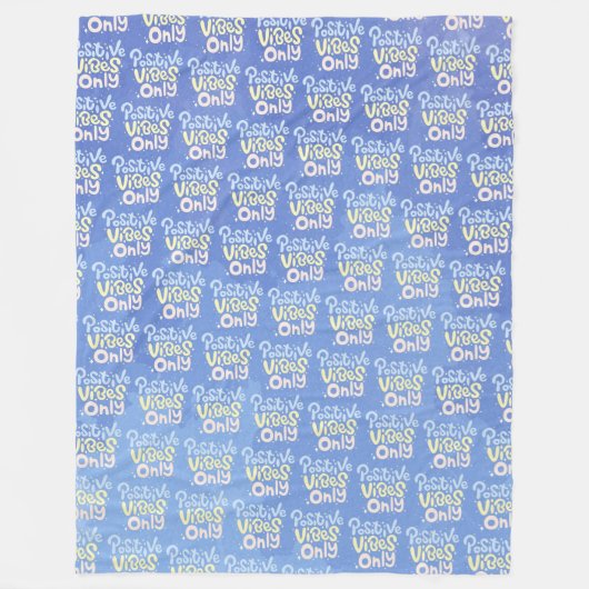 Nur positive Vibes Fleecedecke (Vorderseite)