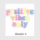 Nur positive Vibes | Groovy Retro Vinyl Aufkleber (Blatt)