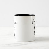 Nur positive Vibes | Inspirierend Slogan Quote Tas Zweifarbige Tasse (Mittel)