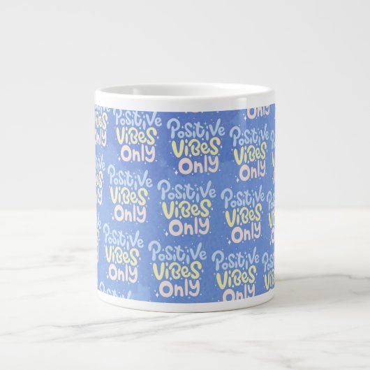 Nur positive Vibes Jumbo-Tasse (Vorderseite)