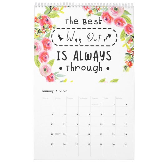 Nur positive Vibes Kalender (Jan 2026)