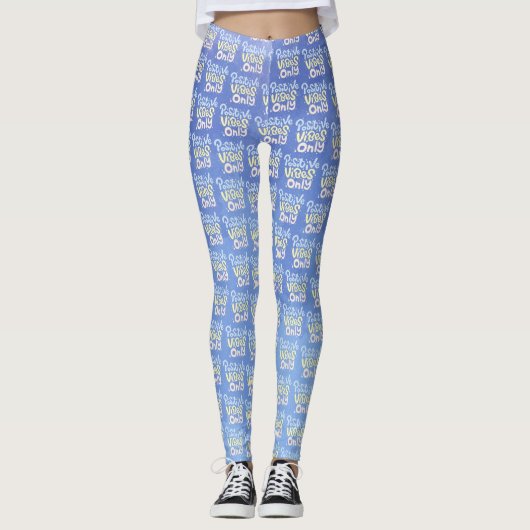 Nur positive Vibes Leggings (Vorderseite)