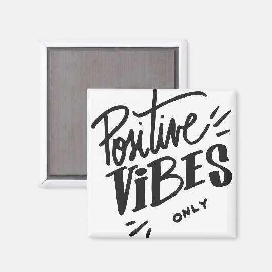 Nur positive Vibes Magnet (Vorderseite/Rückseite)