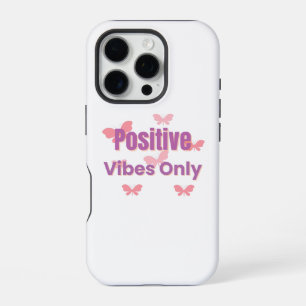 Nur positive Vibes Minimaler Motivationsspruch iPhone 16 Pro Hülle