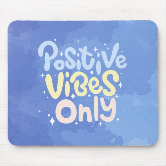 Nur positive Vibes Mousepad (Vorne)