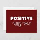 Nur positive Vibes Postkarte (Vorne/Hinten)