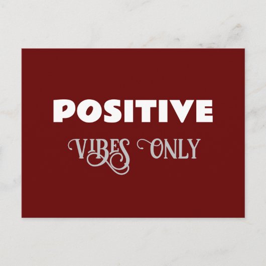 Nur positive Vibes Postkarte (Vorderseite)
