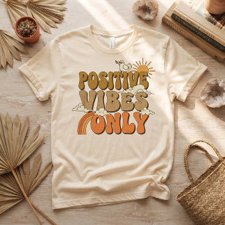 Nur positive Vibes Retro Groovy Sonnenschein T-Shi T-Shirt