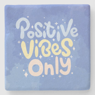 Nur positive Vibes Steinuntersetzer