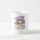 Nur positive Vibes Süßer Hund mit Bubble Tea Hal Kaffeetasse (Mittel)