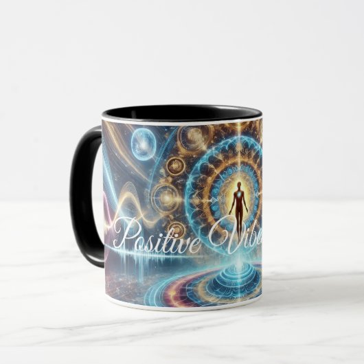 Nur positive Vibes Tasse (Vorderseite Links)