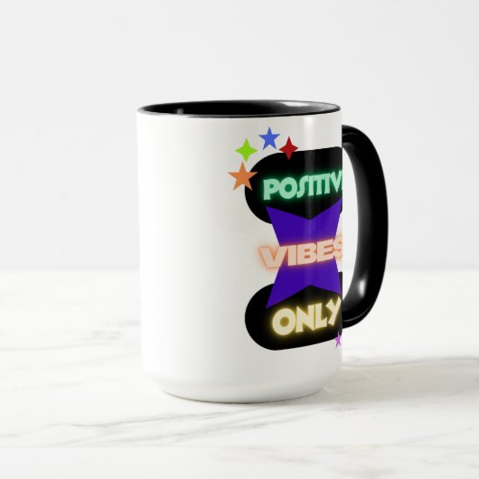 Nur Positive Vibes ✨ Tasse (VorderseiteRechts)