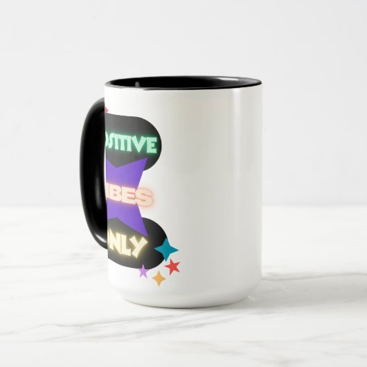 Nur Positive Vibes ✨ Tasse (Vorderseite Links)