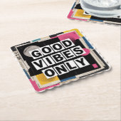 Nur positive Vibes Untersetzer (angewinkelt)